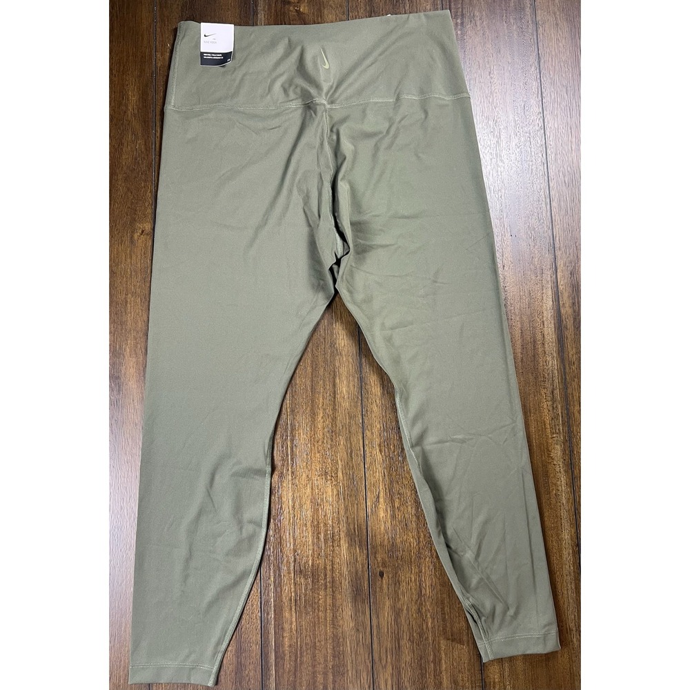 Nike Yoga Dri-FIT High Rise 7/8 Leggings Olive Green CZ3210-325 Womens 1X NWT